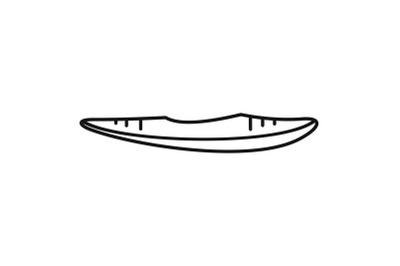 Kayak icon, outline style