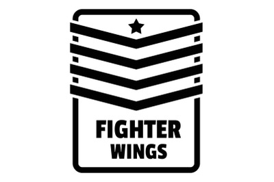 Fighter troop wings logo, simple style