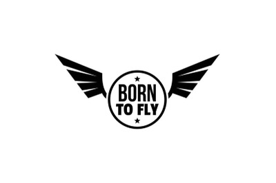 Born fly logo, simple style