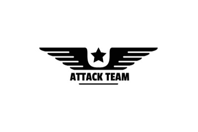 Atack avia team logo, simple style