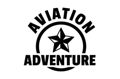 Aviation adventure logo, simple style