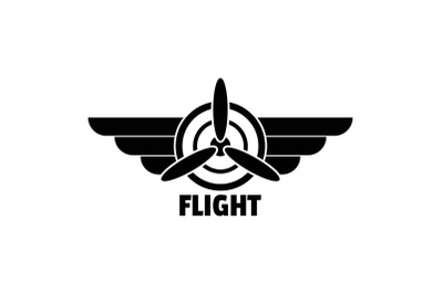 Flight logo, simple style