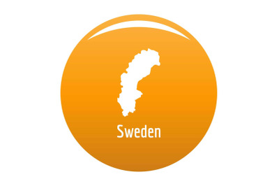 Sweden map in black vector simple