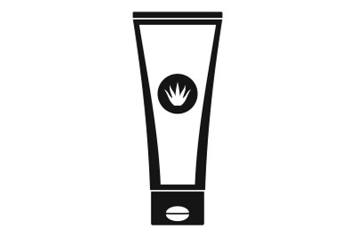 Aloe tube icon, simple style