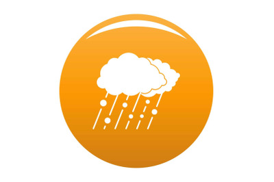 Cloud rain snow icon vector orange