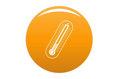 Fever thermometer icon vector orange