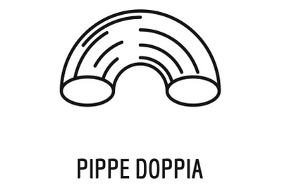 Pippe doppia icon, outline style