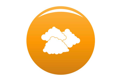 Dark cloudy icon vector orange