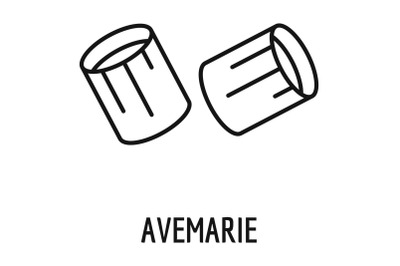 Avemarie pasta icon, outline style
