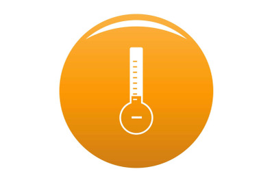 Thermometer cold icon vector orange