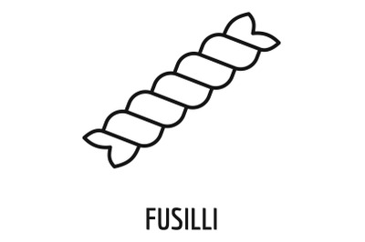 Fusilli pasta icon, outline style