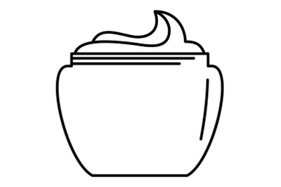 Aloe body cream icon, outline style