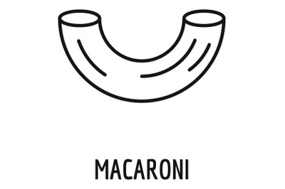 Macaroni icon, outline style