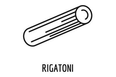 Rigatoni icon, outline style