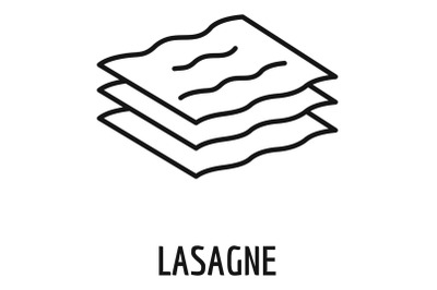 Lasagne icon, outline style