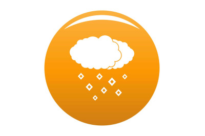 Snow cloud icon vector orange