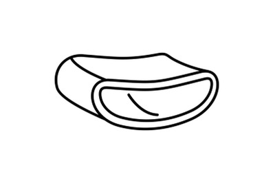 Cut aloe icon, outline style