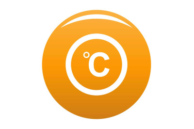 Celsius icon vector orange