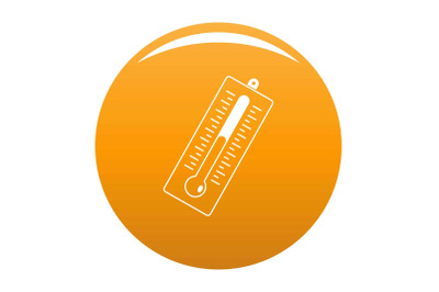 Big thermometer icon vector orange