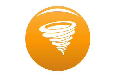 Hurricane icon vector orange
