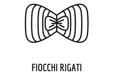 Fiocchi rigati icon, outline style