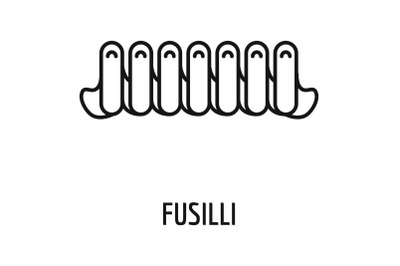 Fusilli icon, outline style