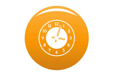 Clock concept icon vector orange