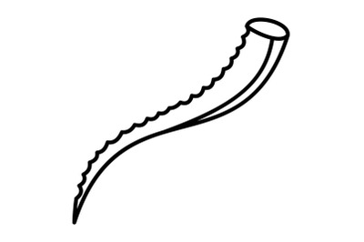 Aloe branch icon, outline style