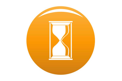 Hourglass icon vector orange