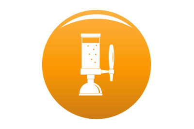 Beer tap icon vector orange