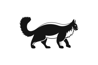 Walking cat icon, simple style