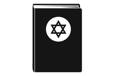 Torah book icon, simple style