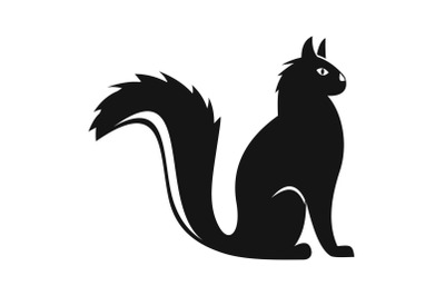 Cat icon, simple style