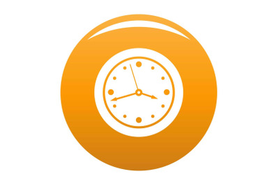 Clock design icon vector orange