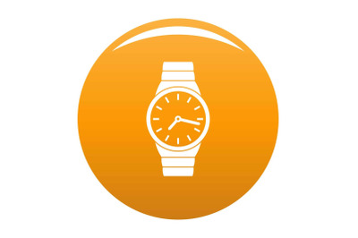 Wristwatch man icon vector orange