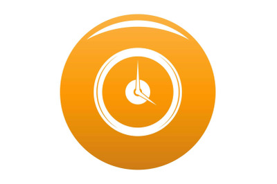 Clock deadline icon vector orange