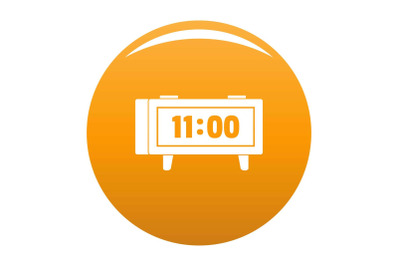 Alarm clock retro icon vector orange