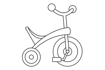 Baby tricycle icon, outline style