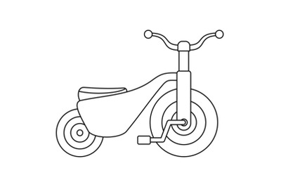 Boy tricycle icon, outline style