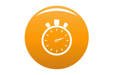 Stopwatch modern icon vector orange