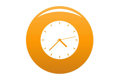 Clock modern icon vector orange