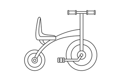 Tricycle icon, outline style