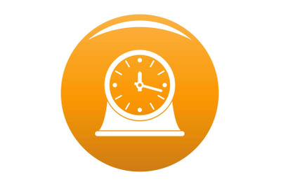 Clock vintage icon vector orange