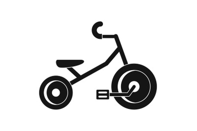 Kid tricycle icon, simple style