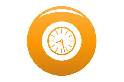 Clock business icon vector orange