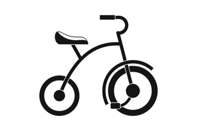 Girl tricycle icon, simple style