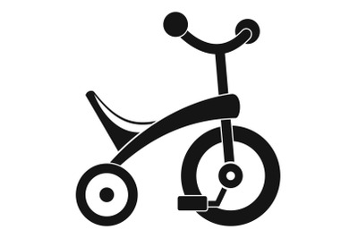 Baby tricycle icon, simple style