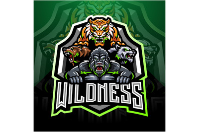 Wild animal esport mascot logo