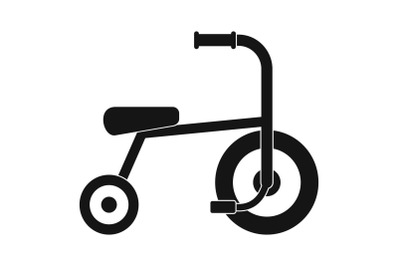 Little tricycle icon, simple style