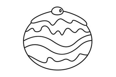 Jewish bakery icon, outline style